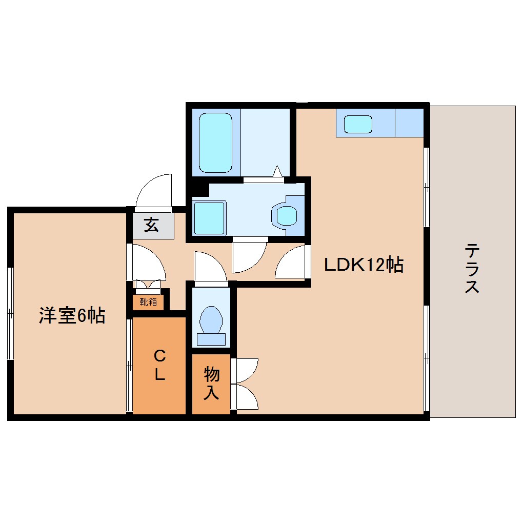 三郷駅 徒歩5分 1階の物件間取画像