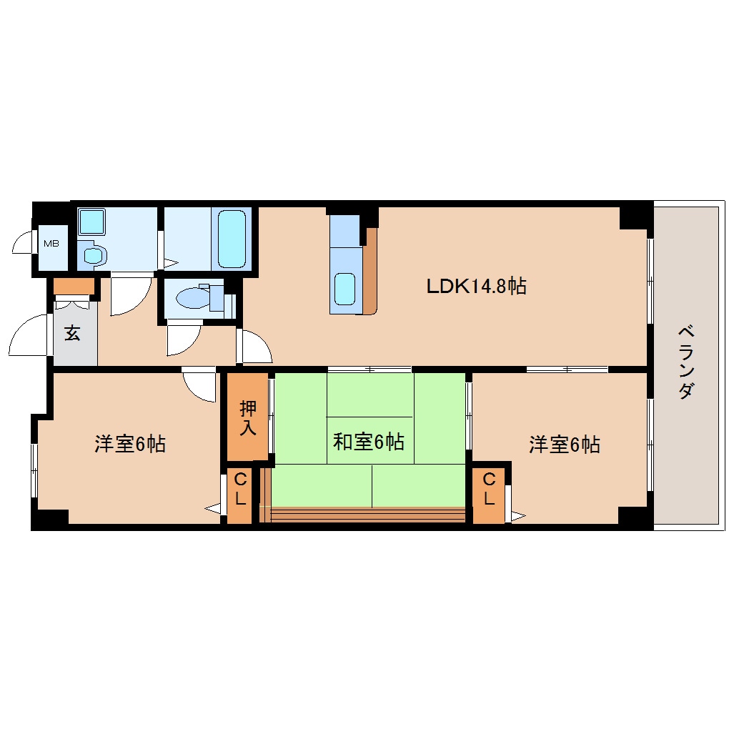 王寺駅 徒歩4分 2階の物件間取画像