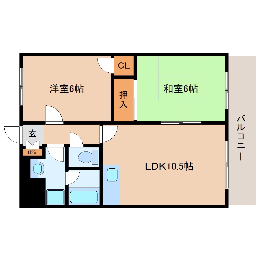 法隆寺駅 徒歩8分 1階の物件間取画像