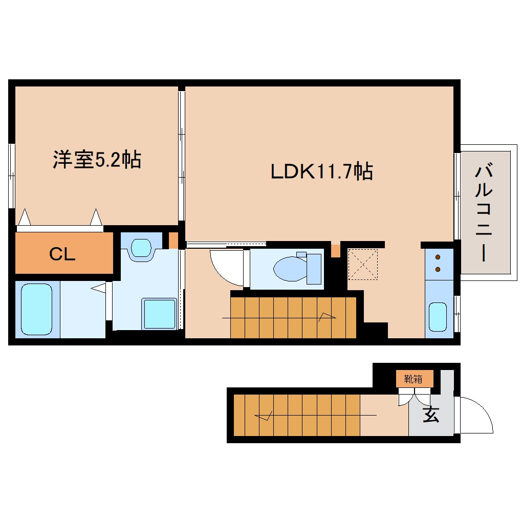 志都美駅 徒歩8分 2階の物件間取画像
