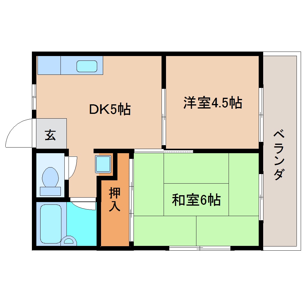 学園前駅 徒歩13分 1階の物件間取画像