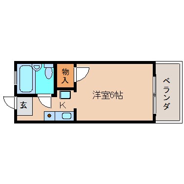 富雄駅 徒歩3分 2階の物件間取画像