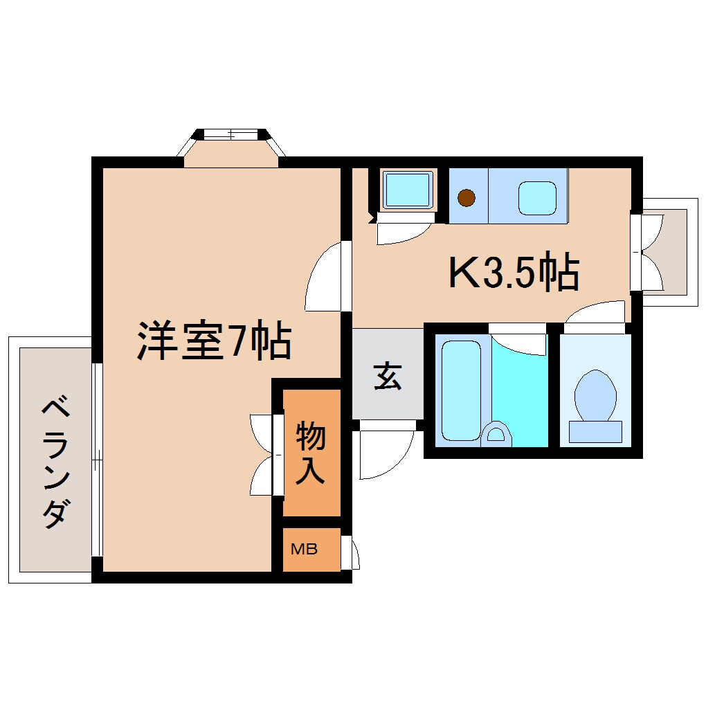 奈良県奈良市三碓3丁目マンション 1階の物件間取画像