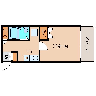 富雄駅 徒歩9分 3階の物件間取画像