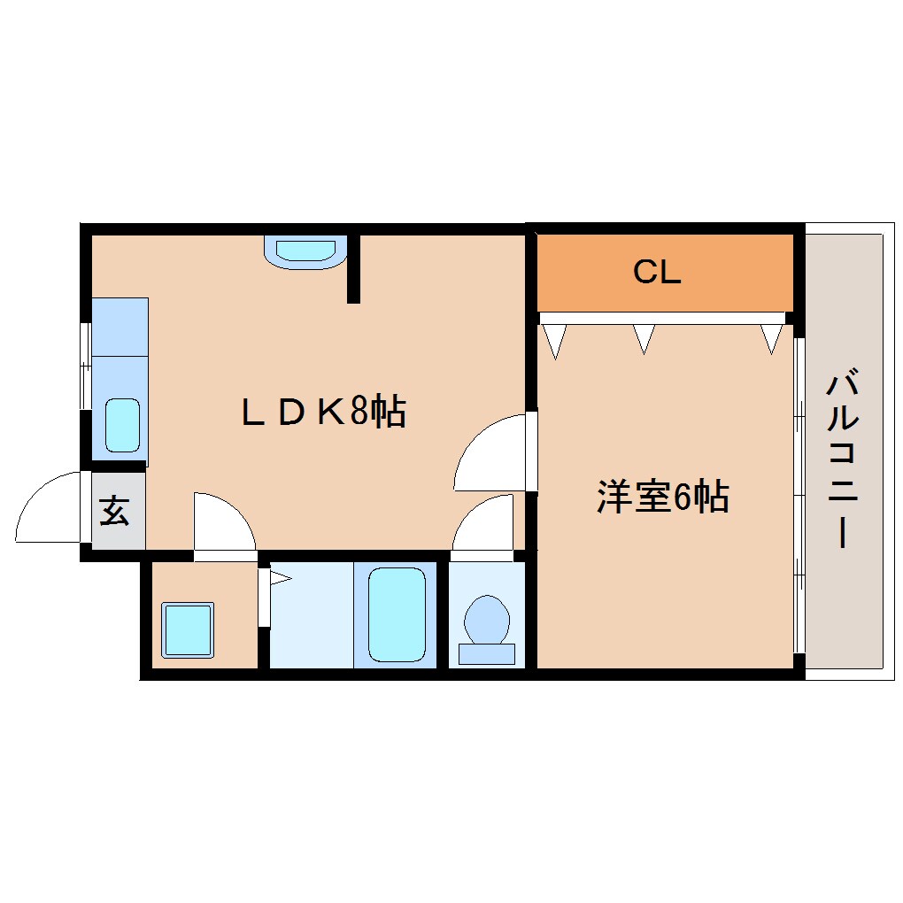 学園前駅 徒歩18分 2階の物件間取画像