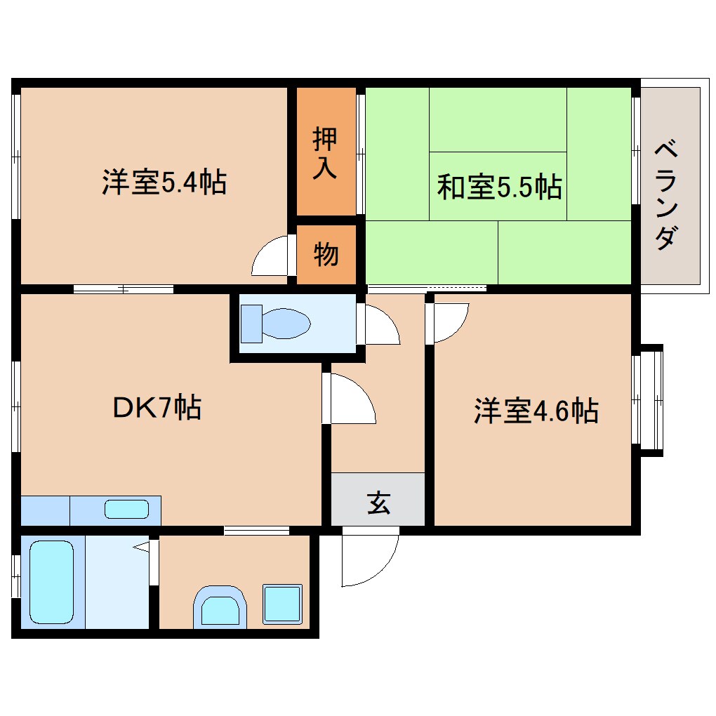学園前駅 バス12分  西登美ヶ丘5丁目下車：停歩5分 1階の物件間取画像