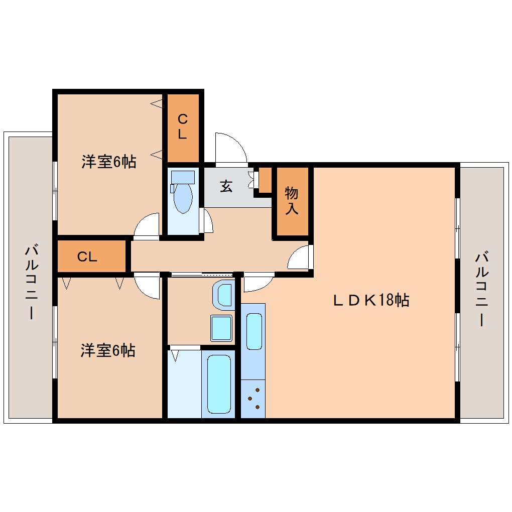 学園前駅 バス12分  松陽台2丁目下車：停歩5分 3階の物件間取画像