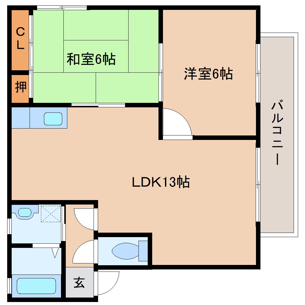 学園前駅 バス15分  五条山新町１丁目下車：停歩1分 2階の物件間取画像