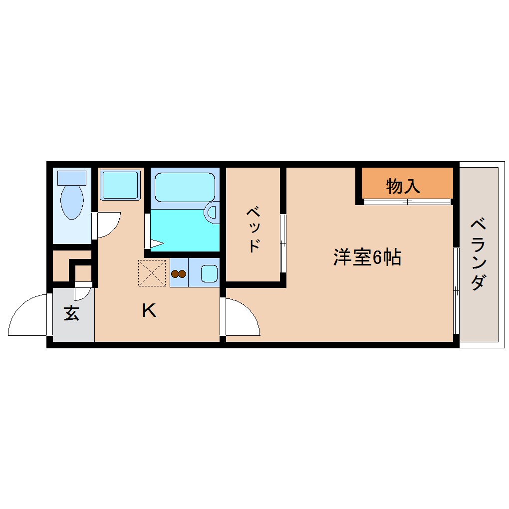 学園前駅 徒歩5分 2階の物件間取画像