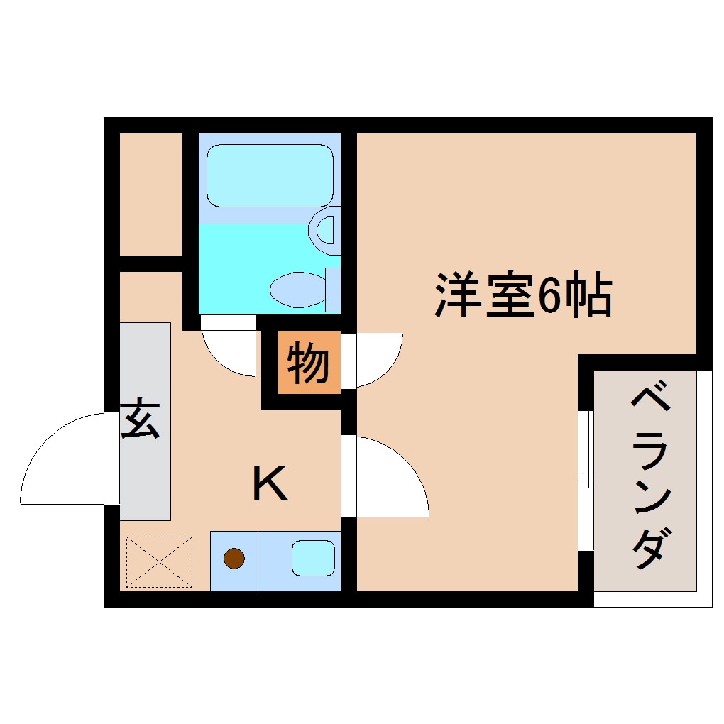 学園前駅 徒歩9分 1階の物件間取画像