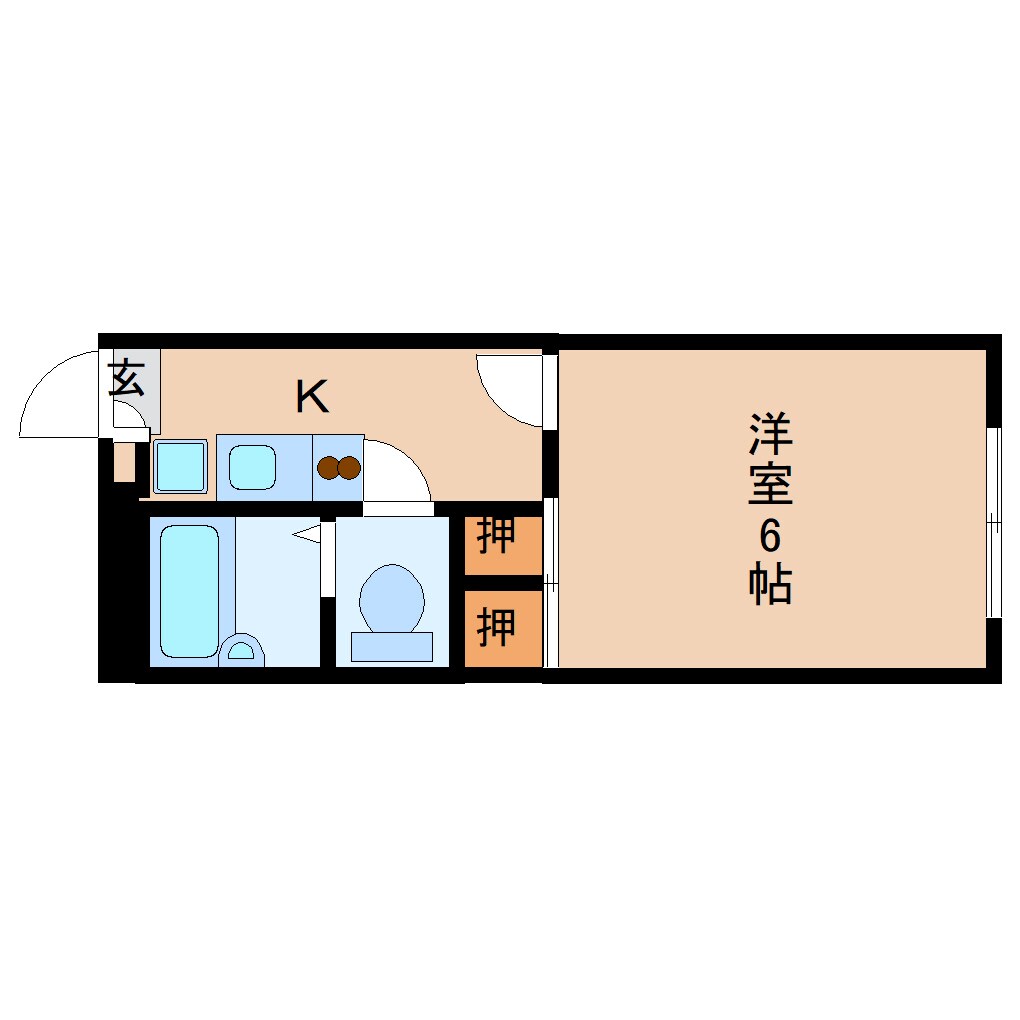 奈良県奈良市富雄北3丁目コーポ 2階の物件間取画像