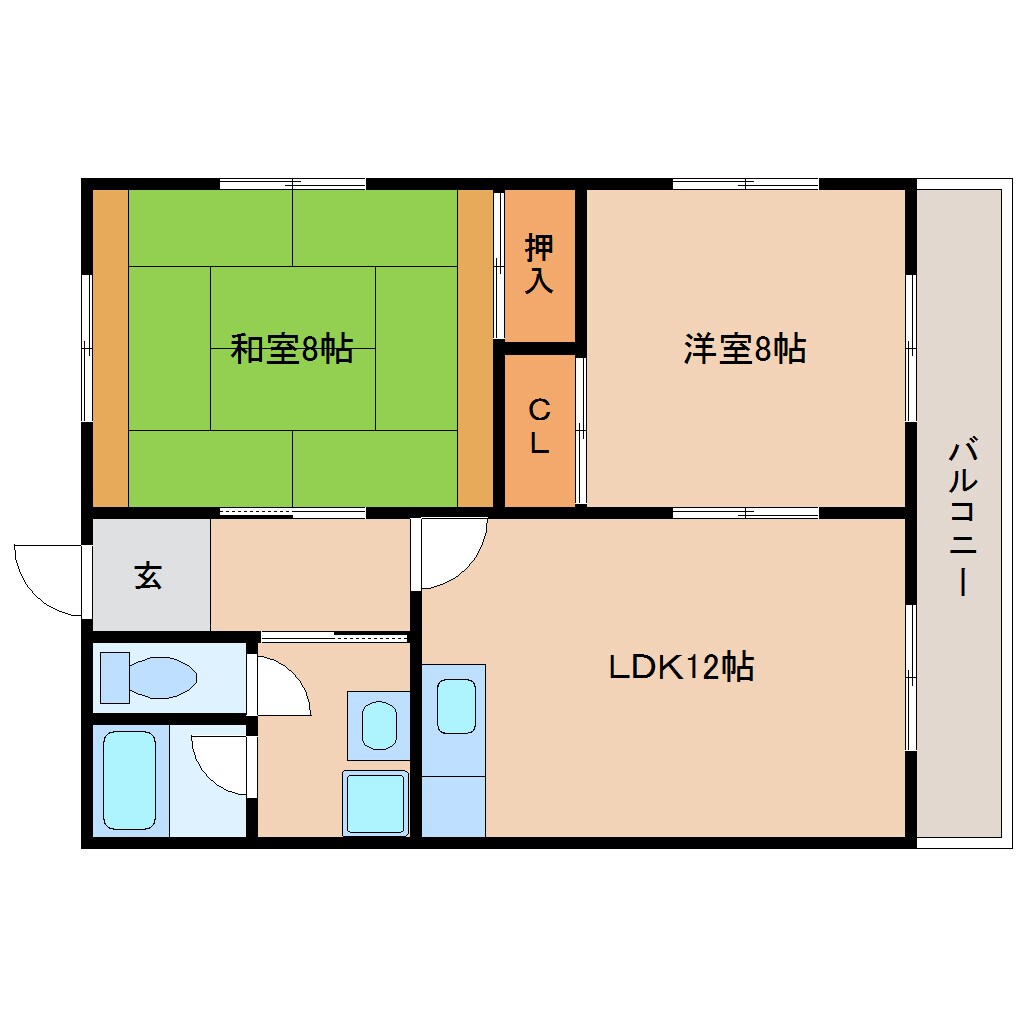 菖蒲池駅 徒歩10分 2階の物件間取画像