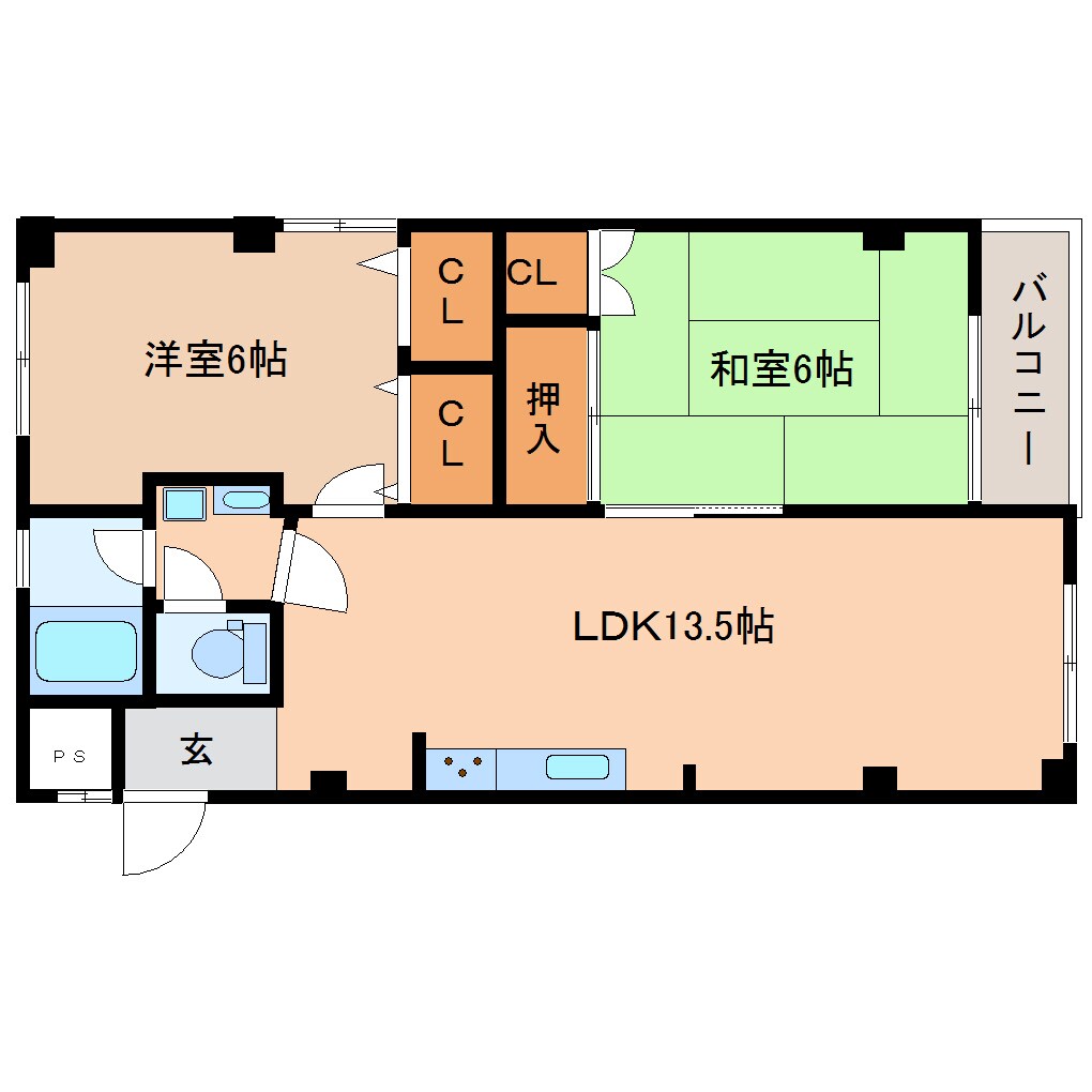 学園前駅 徒歩5分 4階の物件間取画像