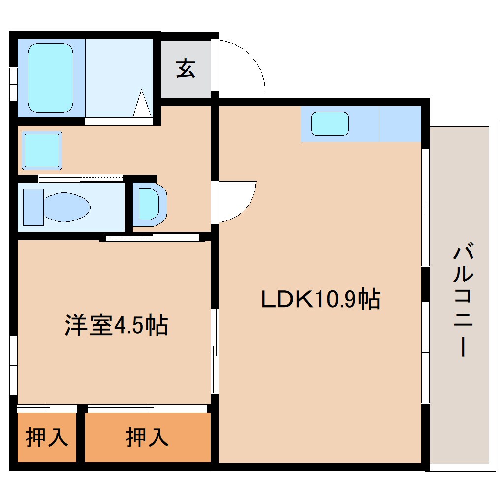 学研奈良登美ケ丘駅 徒歩20分 5階の物件間取画像