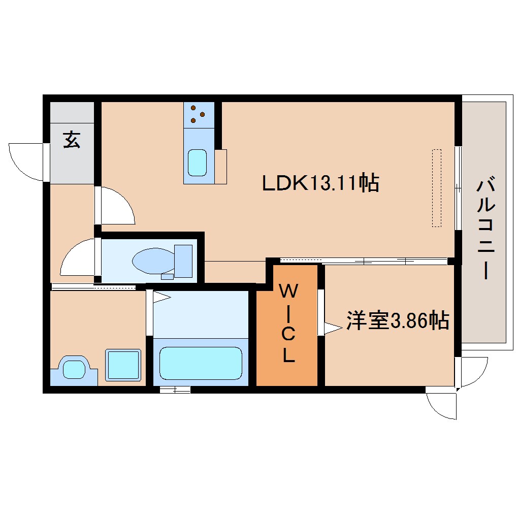 学園前駅 バス6分  藤の木台1丁目下車：停歩7分 2階の物件間取画像