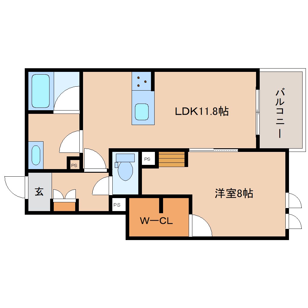 学園前駅 徒歩8分 3階の物件間取画像