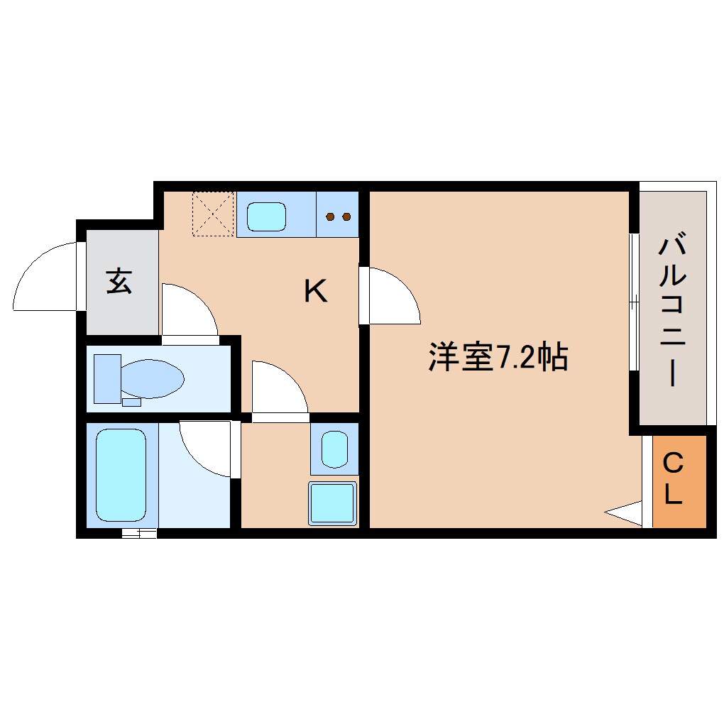 学園前駅 徒歩8分 1階の物件間取画像