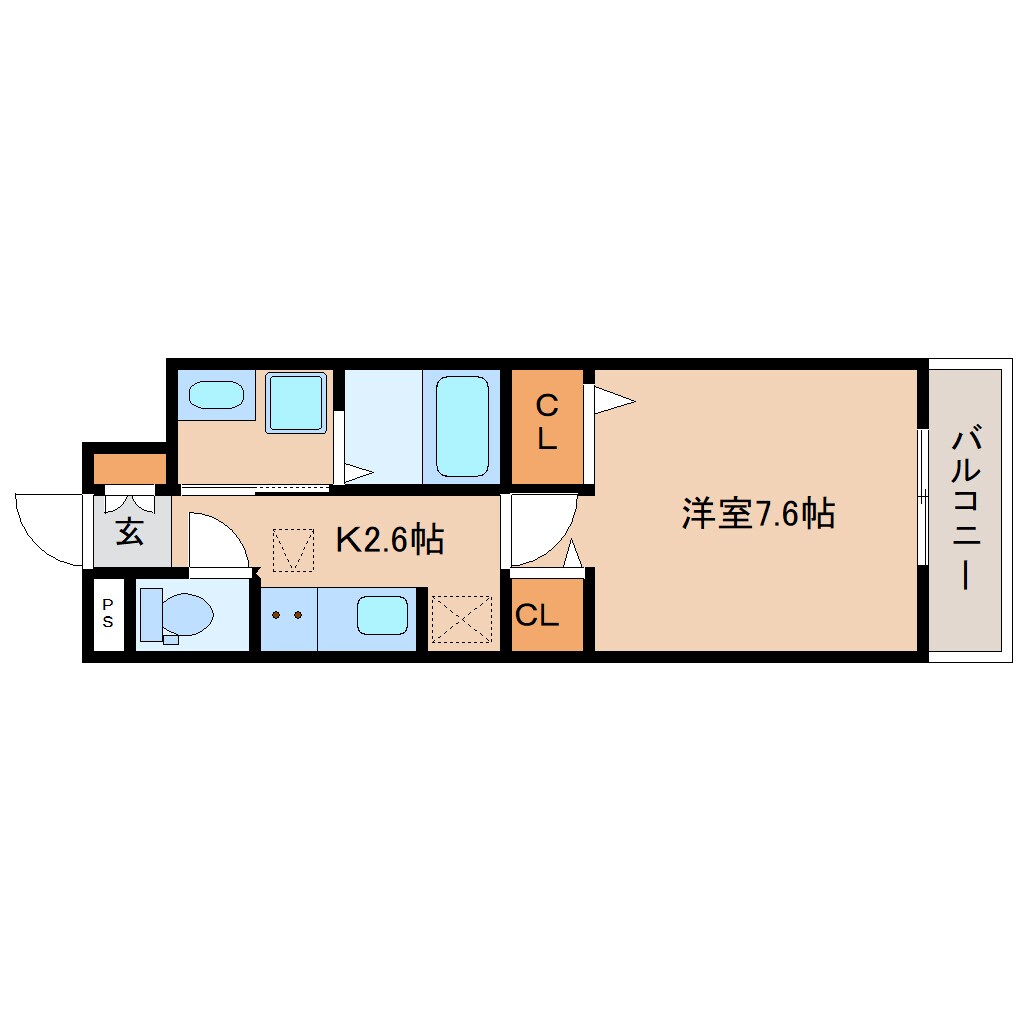 奈良県奈良市学園大和町3丁目コーポ 1階の物件間取画像