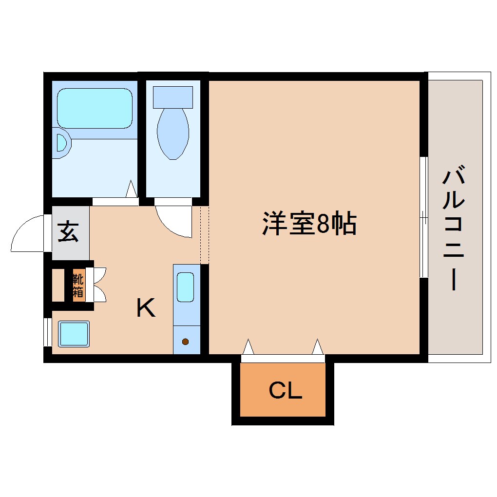 東生駒駅 徒歩7分 2階の物件間取画像