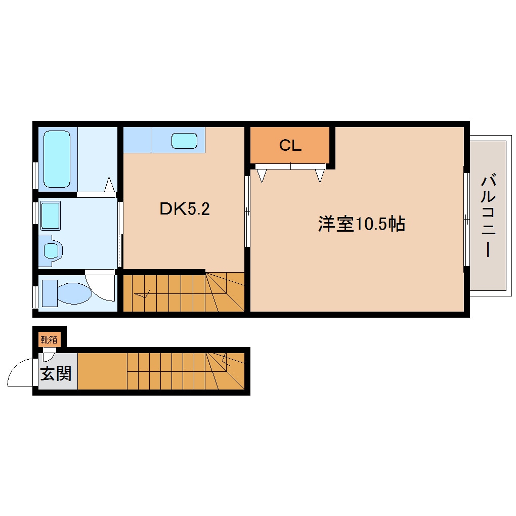 菜畑駅 徒歩7分 2階の物件間取画像