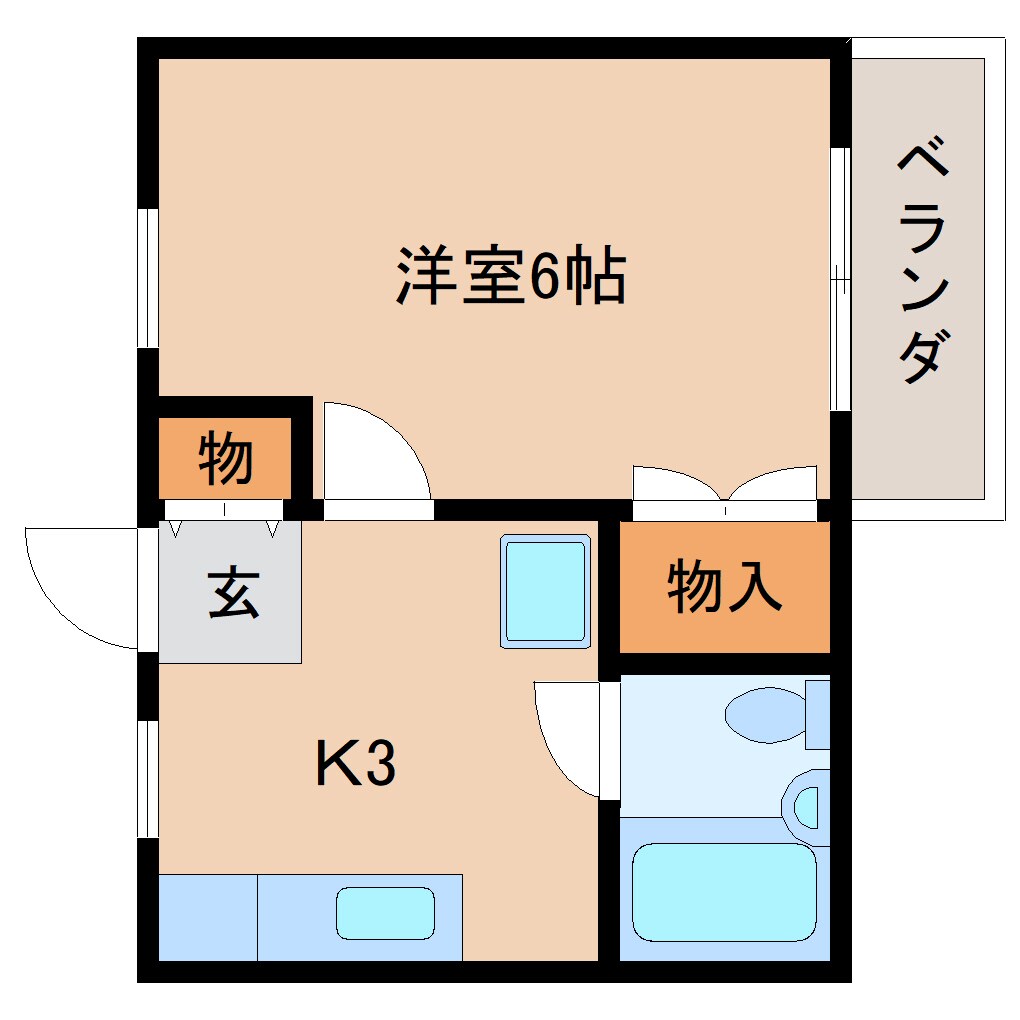 生駒駅 徒歩10分 1階の物件間取画像