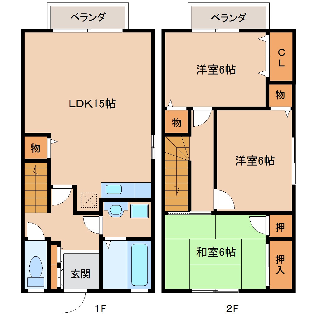 東生駒駅 徒歩7分 1-2階の物件間取画像