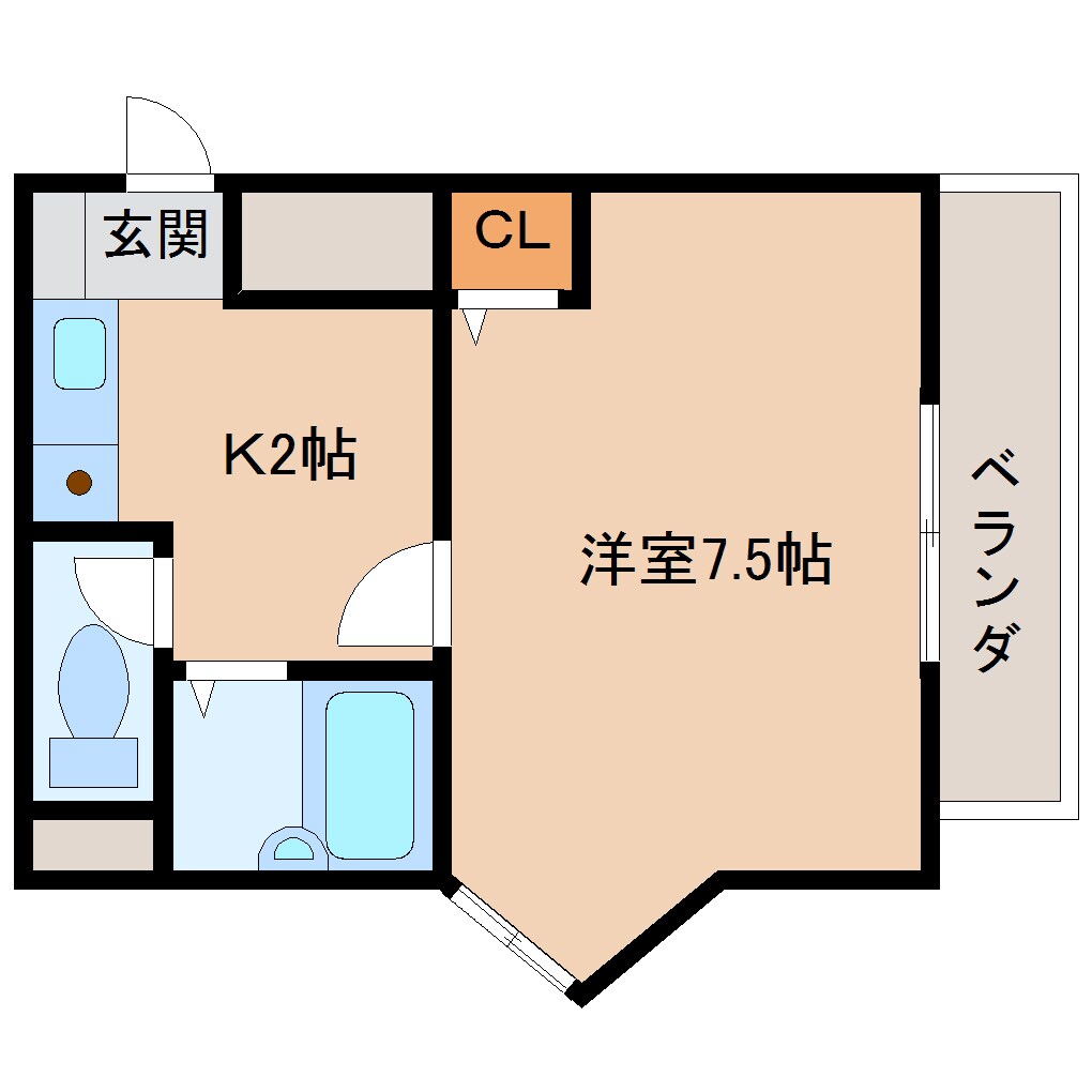 奈良県生駒市山崎町マンション 1階の物件間取画像