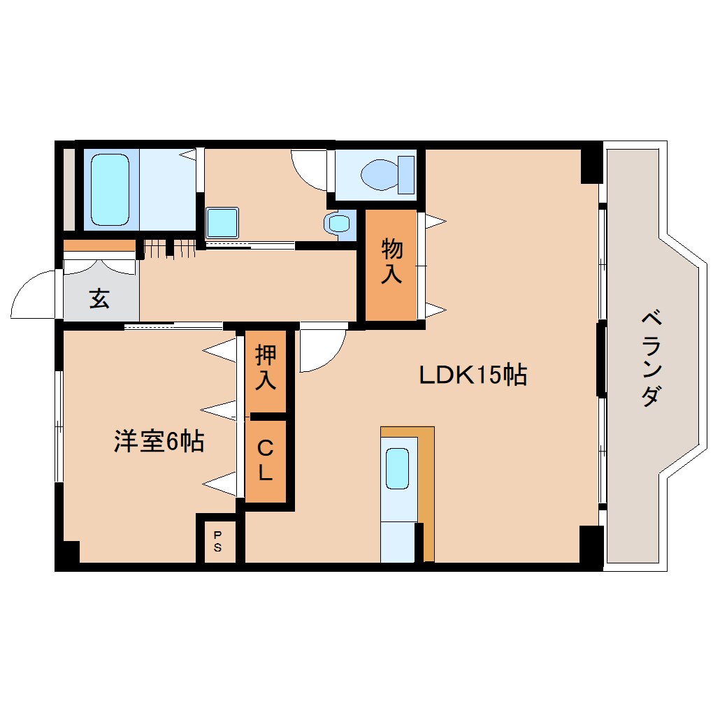 奈良県生駒市新生駒台マンション 3階の物件間取画像