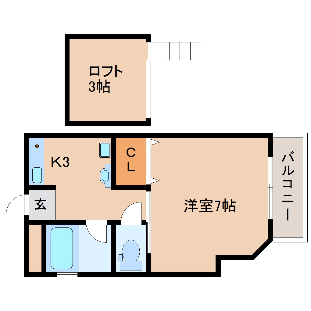 生駒駅 徒歩3分 3階の物件間取画像