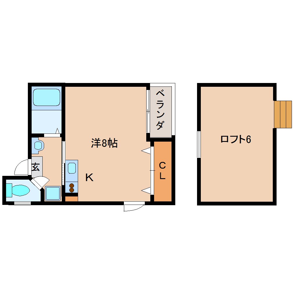 奈良県生駒市谷田町マンション 3階の物件間取画像