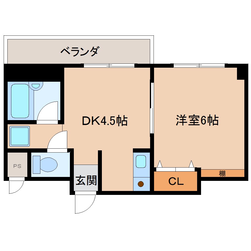 生駒駅 徒歩5分 2階の物件間取画像