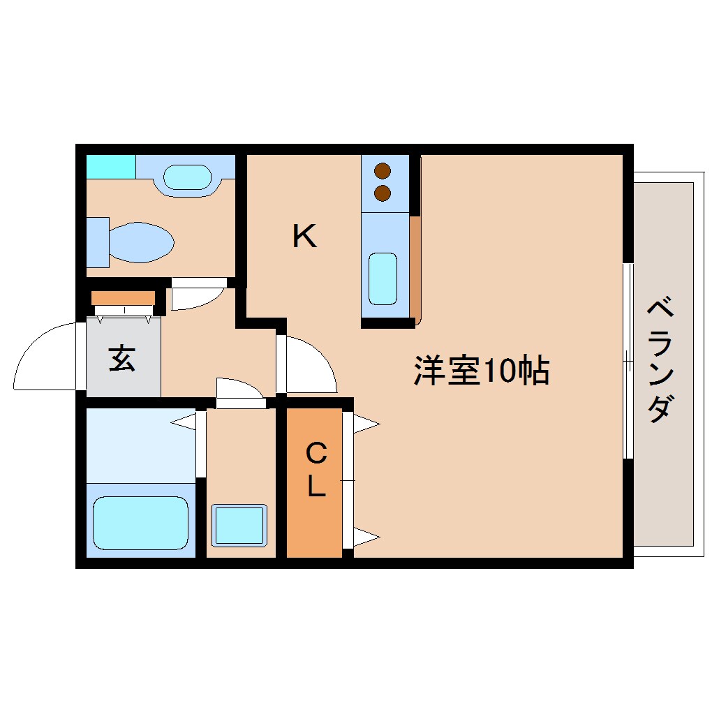 奈良県生駒市西旭ケ丘ハイツ 1階の物件間取画像