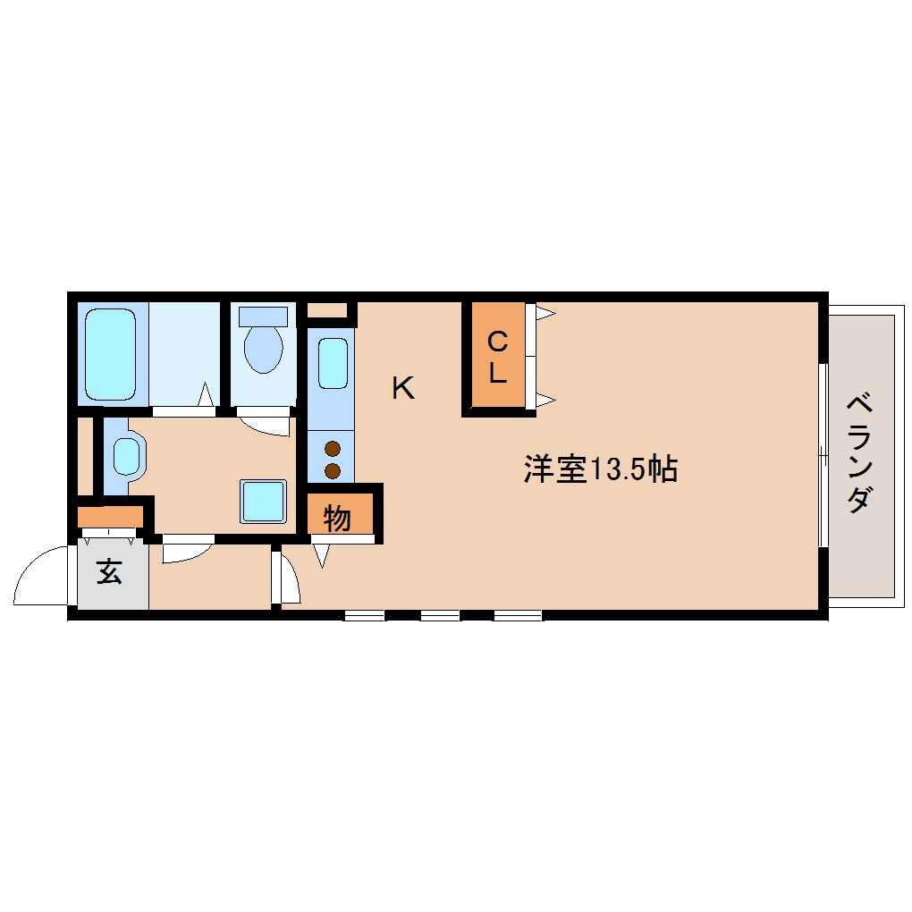 生駒駅 徒歩8分 2階の物件間取画像