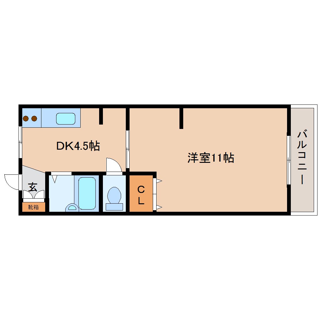 生駒駅 徒歩8分 2階の物件間取画像