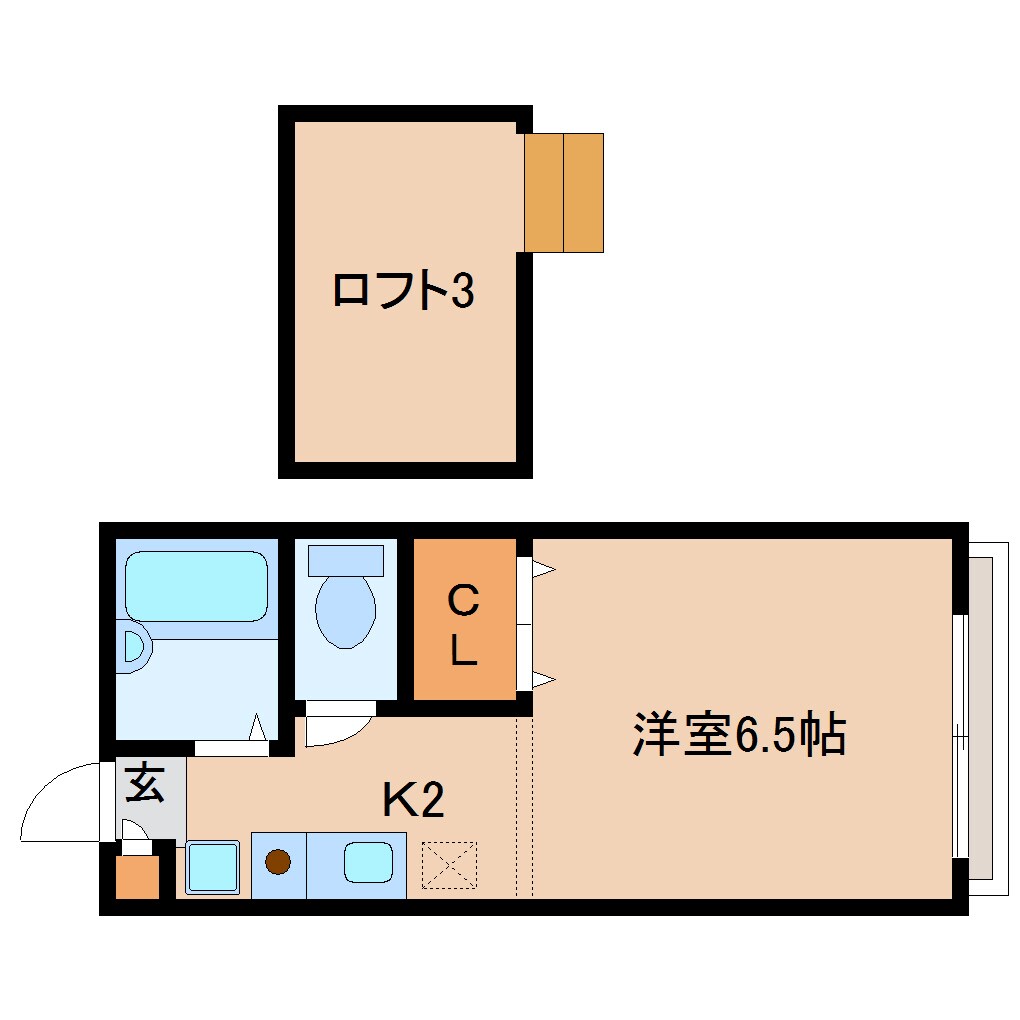 奈良県生駒市山崎町コーポ 1階の物件間取画像