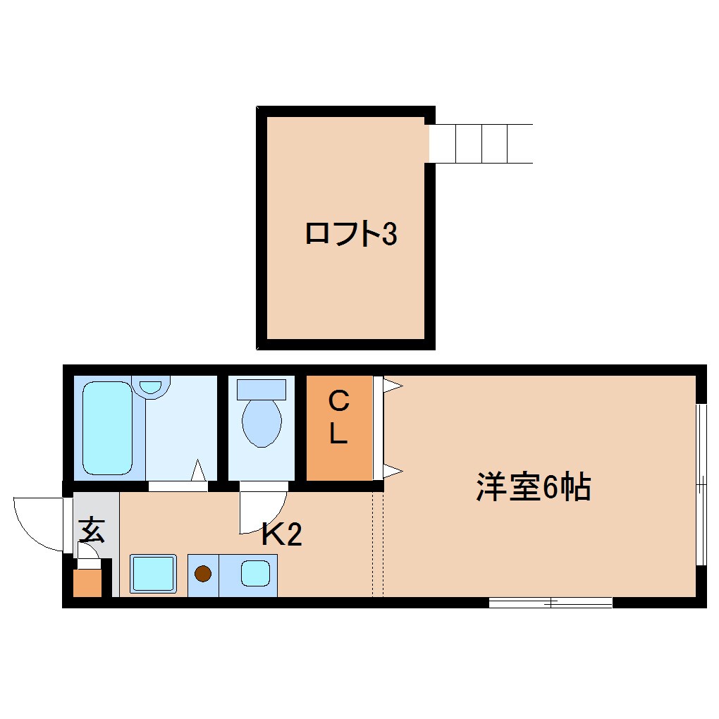 奈良県生駒市山崎町コーポ 1階の物件間取画像