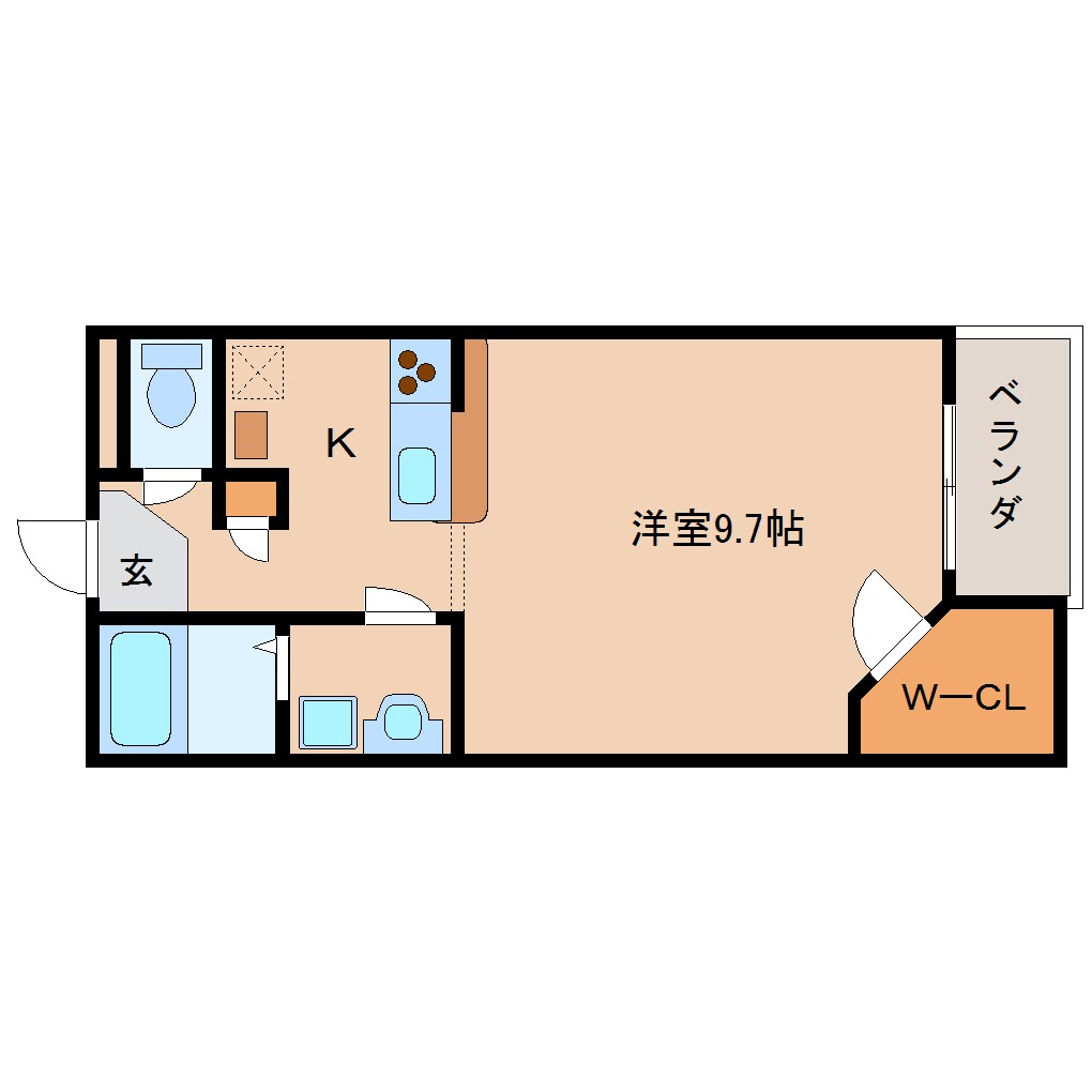 南生駒駅 徒歩11分 2階の物件間取画像