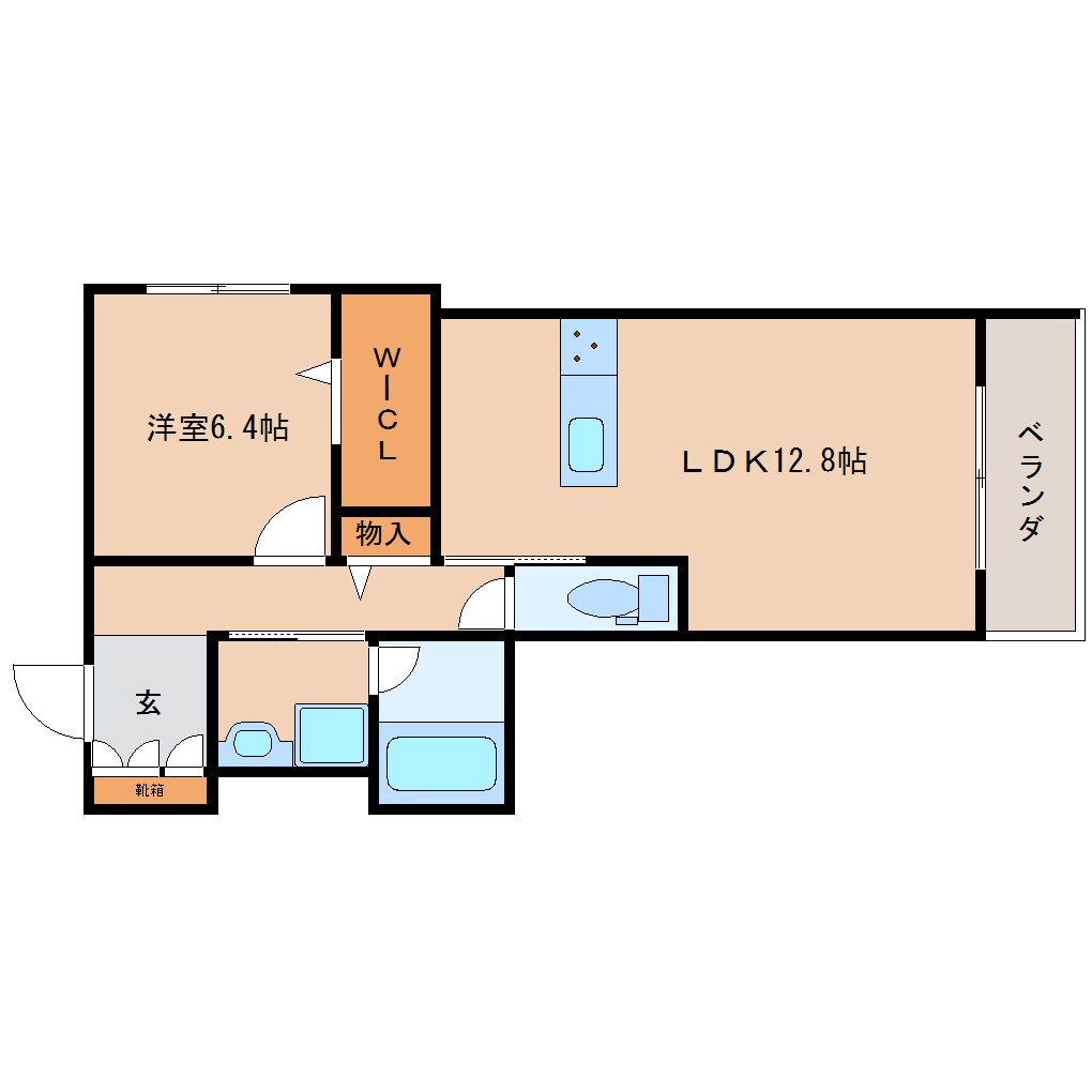 奈良県生駒市辻町マンション 3階の物件間取画像