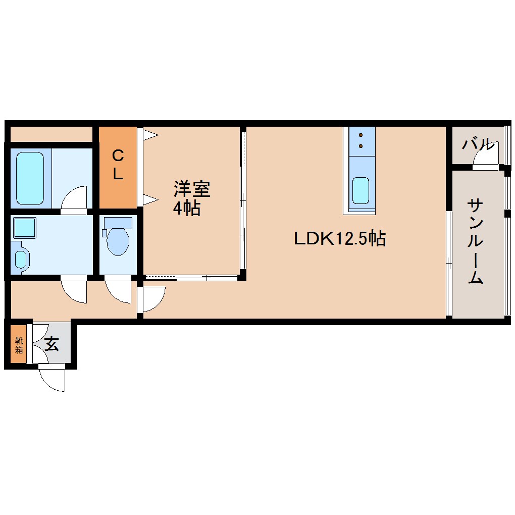 奈良県生駒市本町マンション 3階の物件間取画像