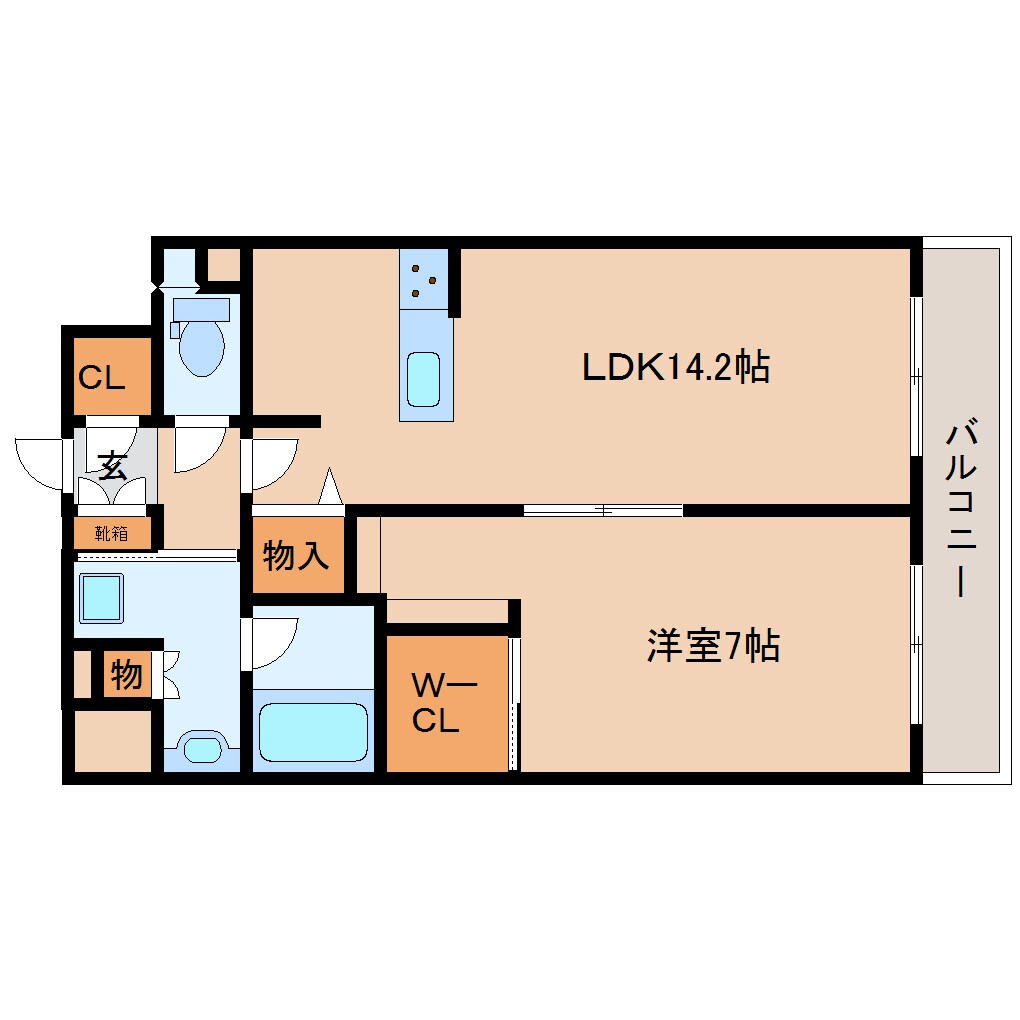 奈良県生駒市東新町マンション 2階の物件間取画像
