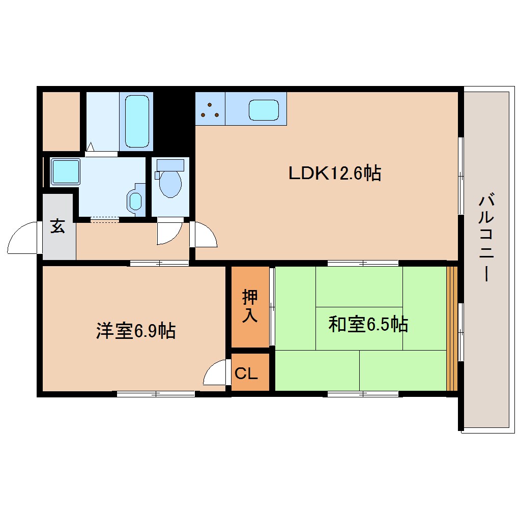 奈良県奈良市川久保町マンション 2階の物件間取画像