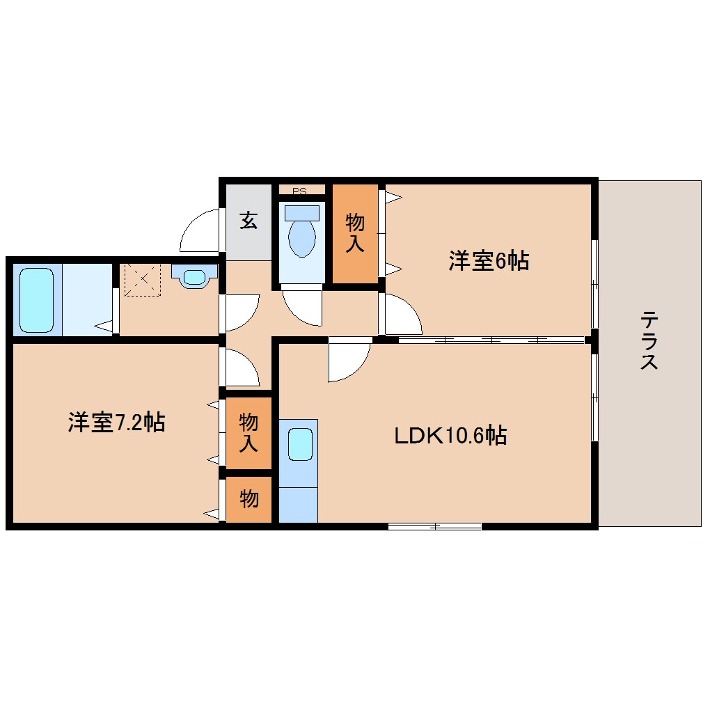 近鉄奈良駅 バス17分  州見橋東下車：停歩6分 1階の物件間取画像