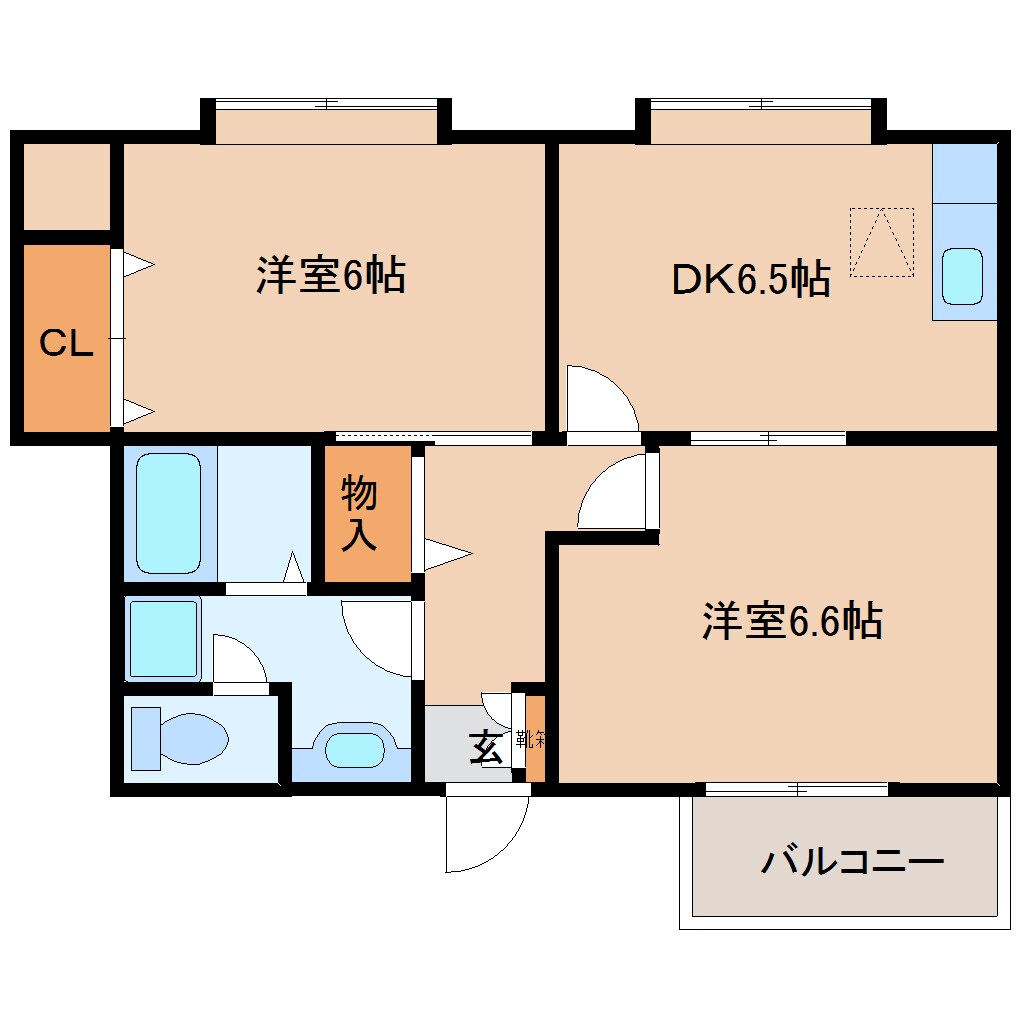 奈良駅 バス5分  大安寺下車：停歩9分 1階の物件間取画像
