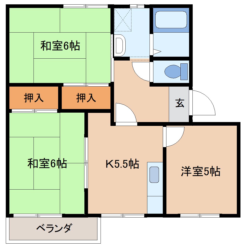 奈良駅 バス6分  大安寺下車：停歩3分 2階の物件間取画像