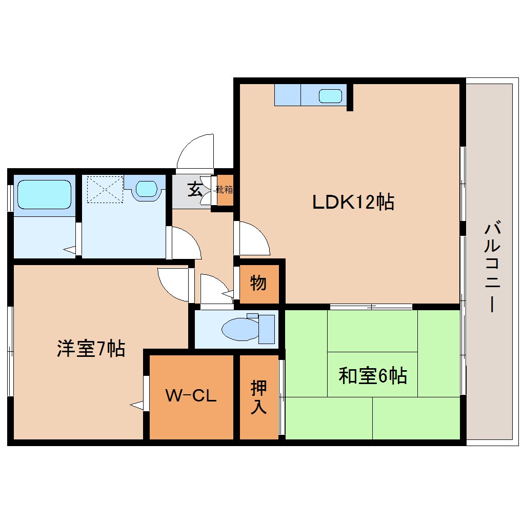 京終駅 徒歩6分 3階の物件間取画像