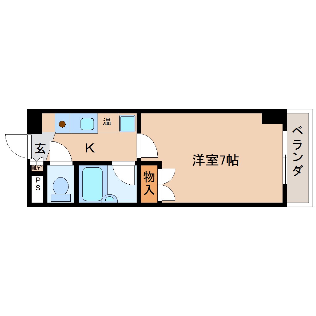 奈良県奈良市東城戸町マンション 2階の物件間取画像