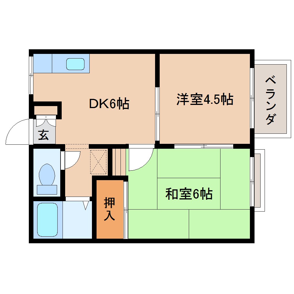 奈良駅 バス13分  八条町地蔵前下車：停歩2分 2階の物件間取画像
