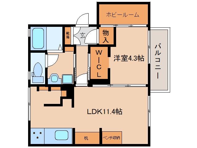 近鉄奈良駅 徒歩17分 2階の物件間取画像