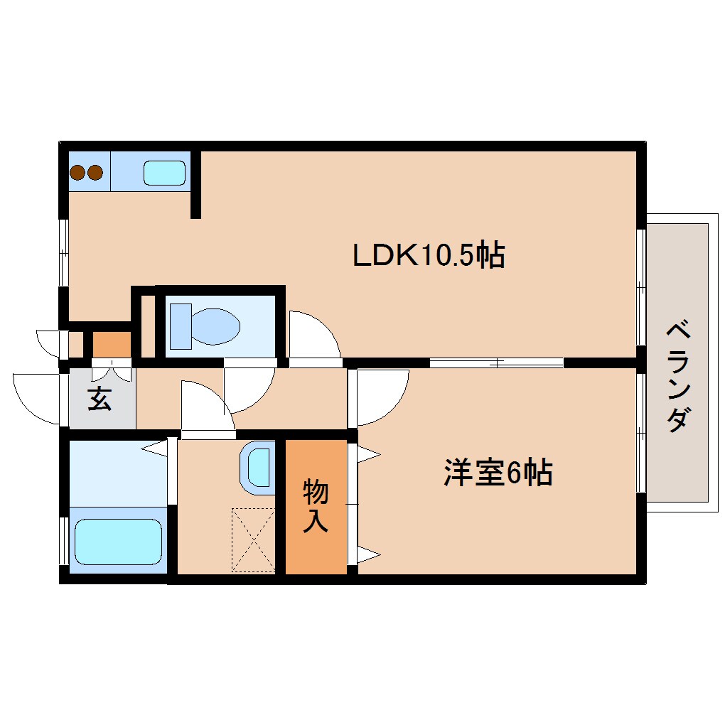 コンフォート中谷の物件間取画像