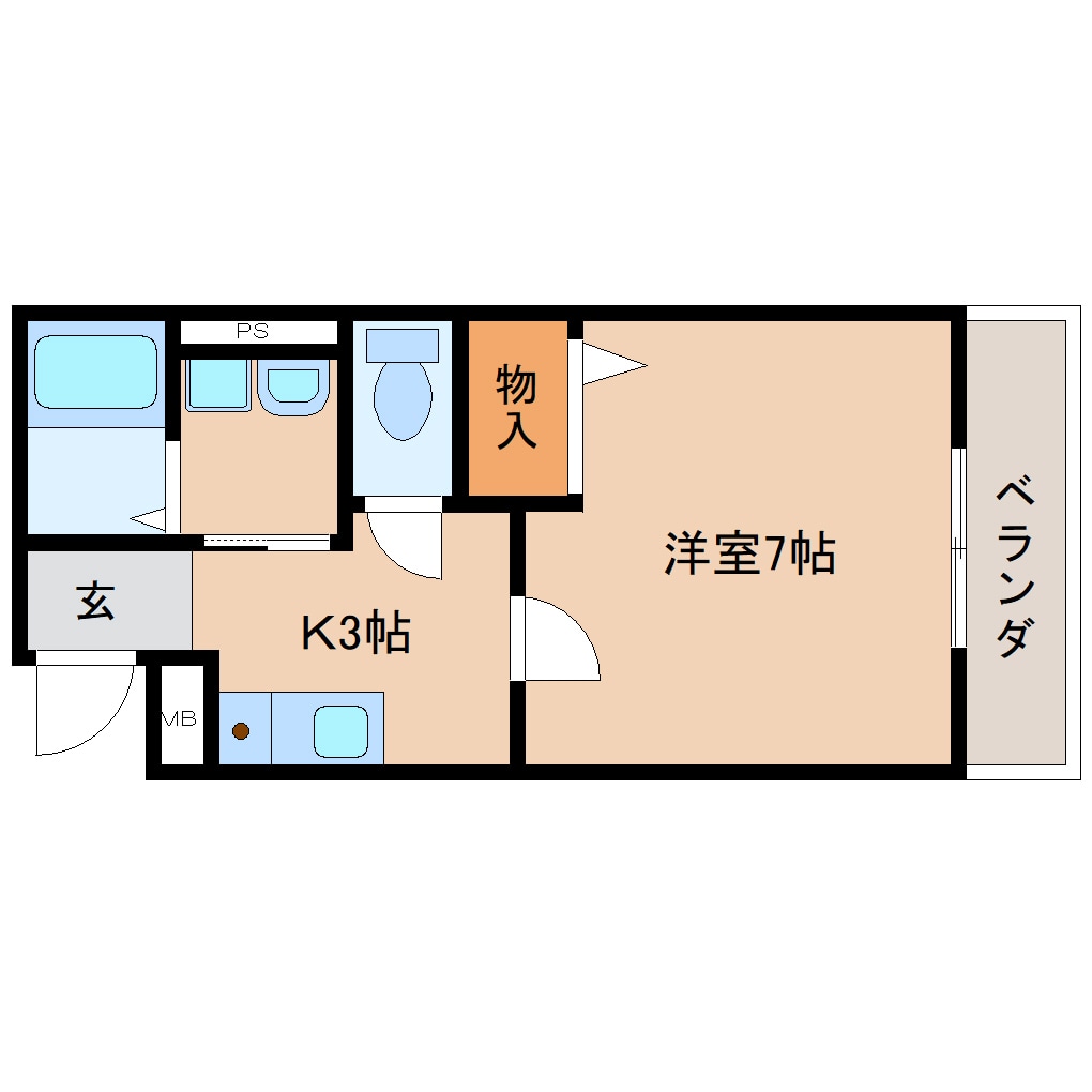 近鉄奈良駅 徒歩14分 2階の物件間取画像